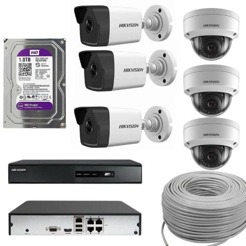 Hikvision Six Channel IP Camera IR Package (2MP)