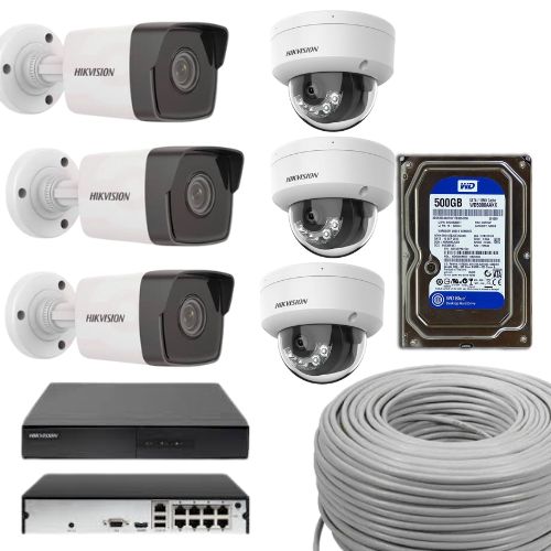 Hikvision Six Channel IP Camera Smart Hybrid Package (2MP)